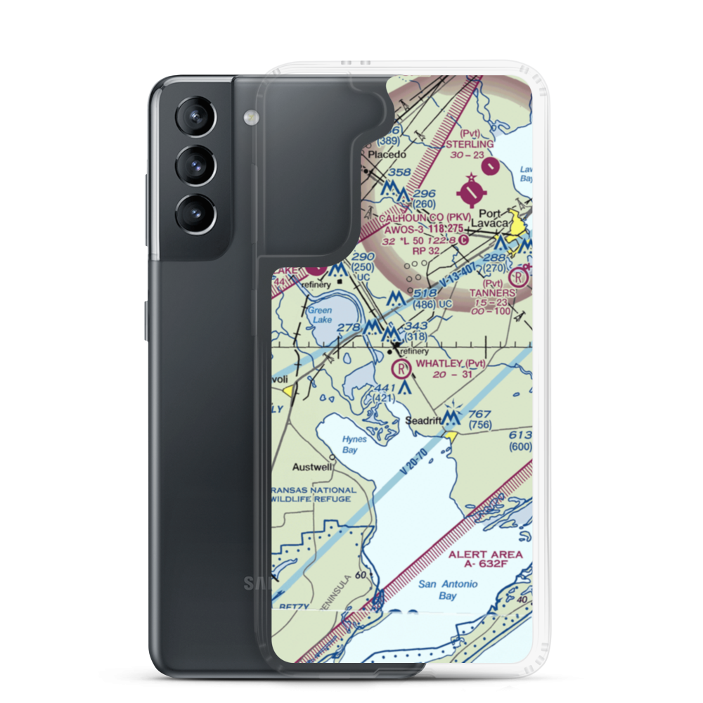 Whatley Flying Service Airport (8TA1) VFR Sectional Samsung Case Samsung Galaxy S21 model shown