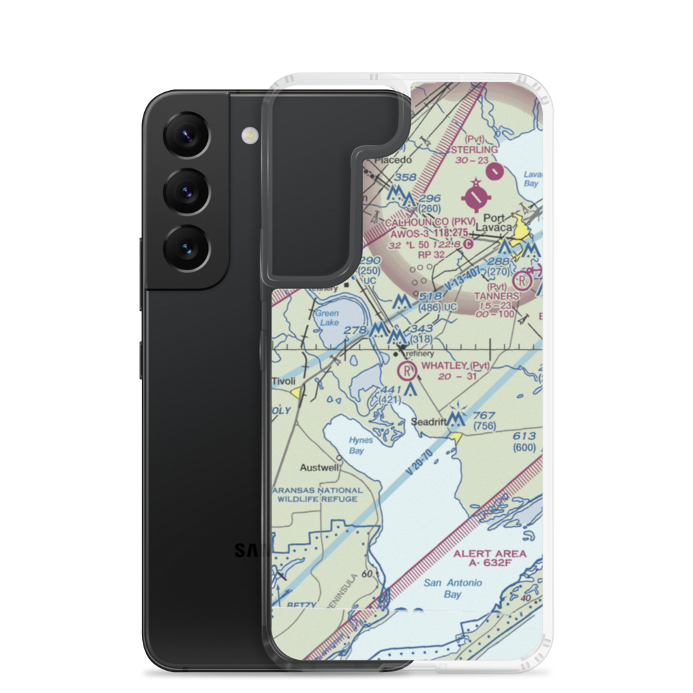 Whatley Flying Service Airport (8TA1) VFR Sectional Samsung Case Samsung Galaxy S22 model shown