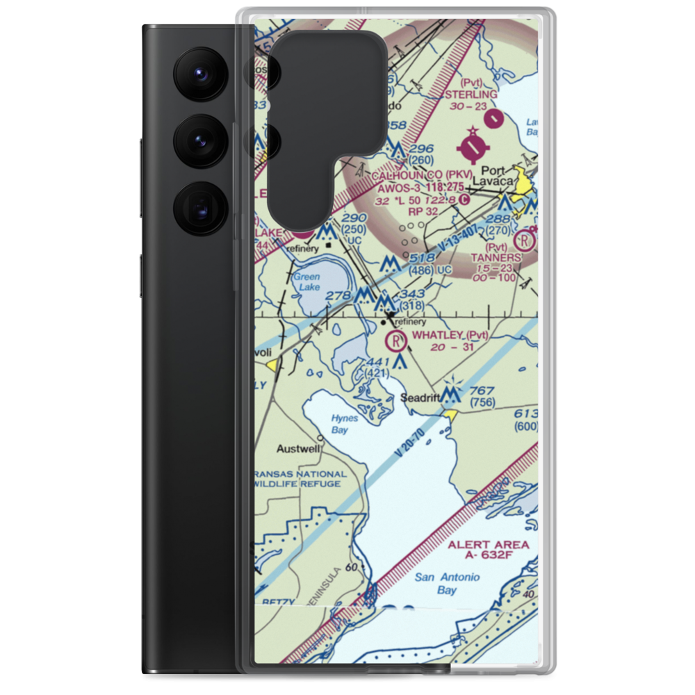 Whatley Flying Service Airport (8TA1) VFR Sectional Samsung Case Samsung Galaxy S22 Ultra model shown