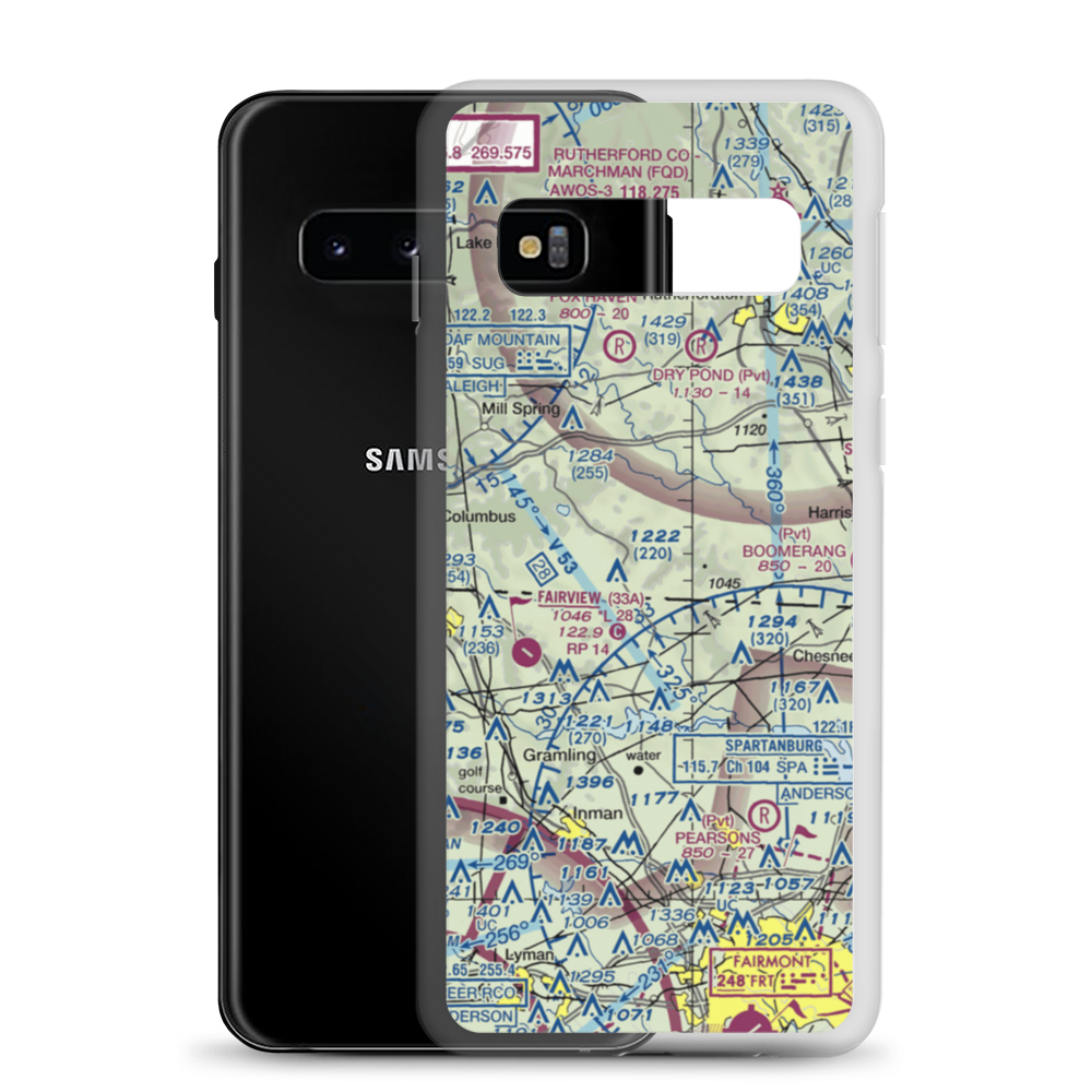 Wheat Field (56NC) VFR Sectional Samsung Case Samsung Galaxy S10 model shown