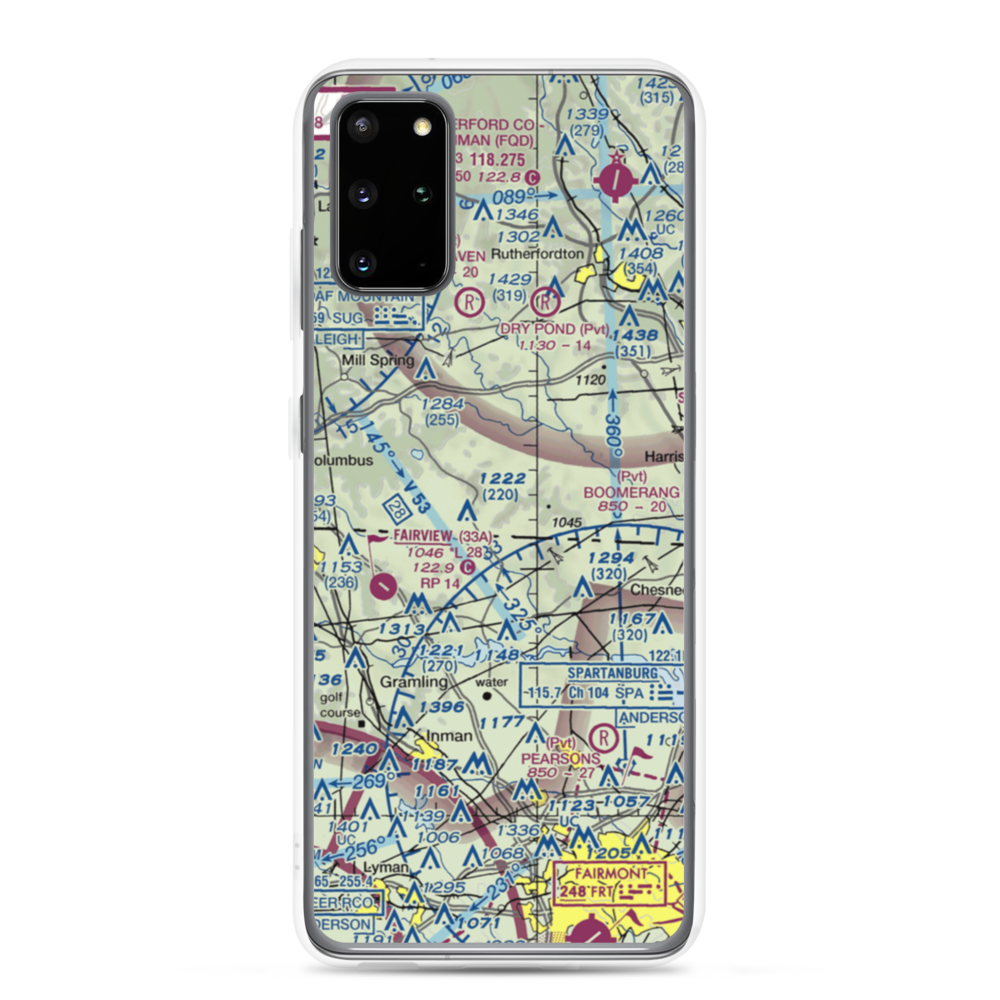 Wheat Field (56NC) VFR Sectional Samsung Case Samsung Galaxy S20 Plus model shown