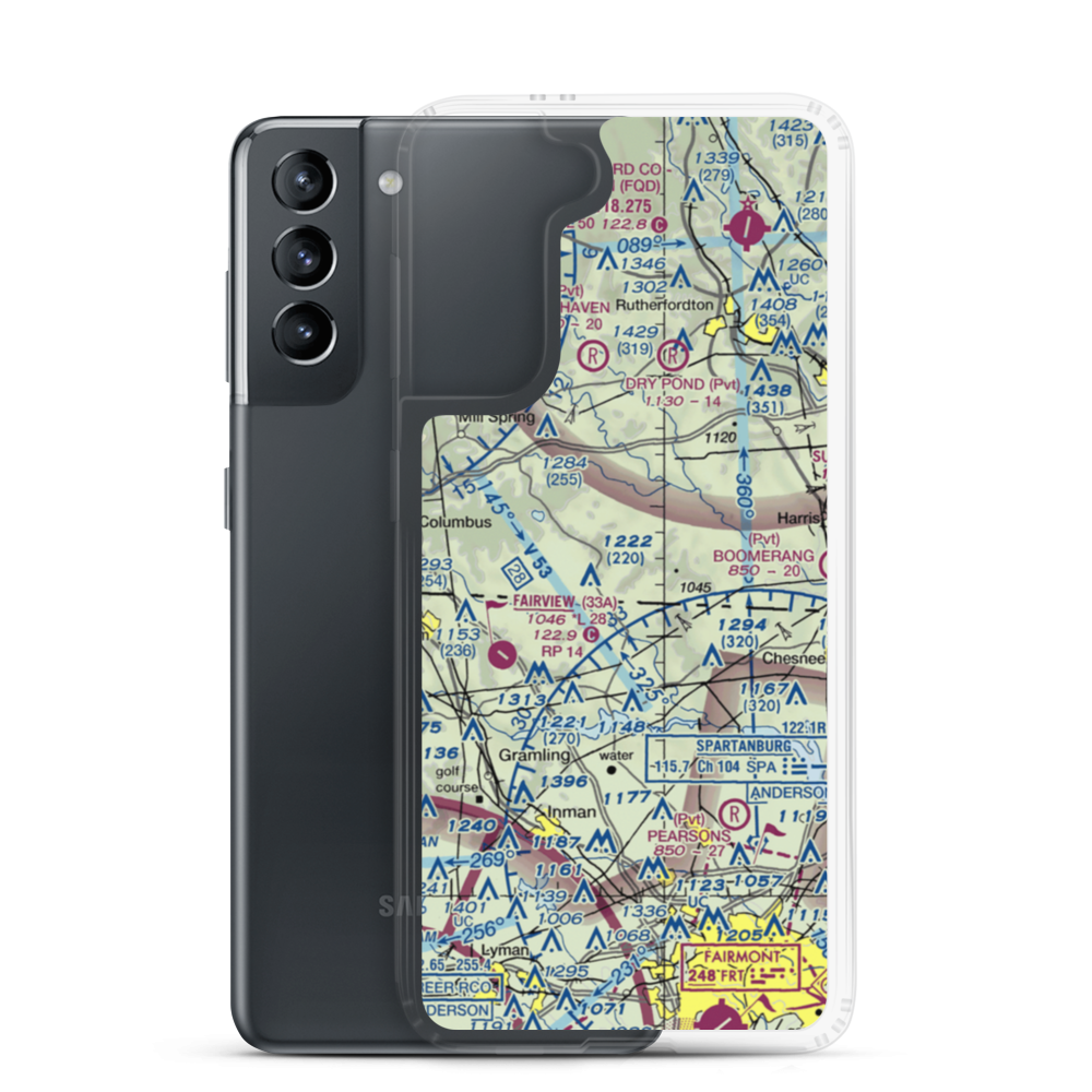Wheat Field (56NC) VFR Sectional Samsung Case Samsung Galaxy S21 model shown