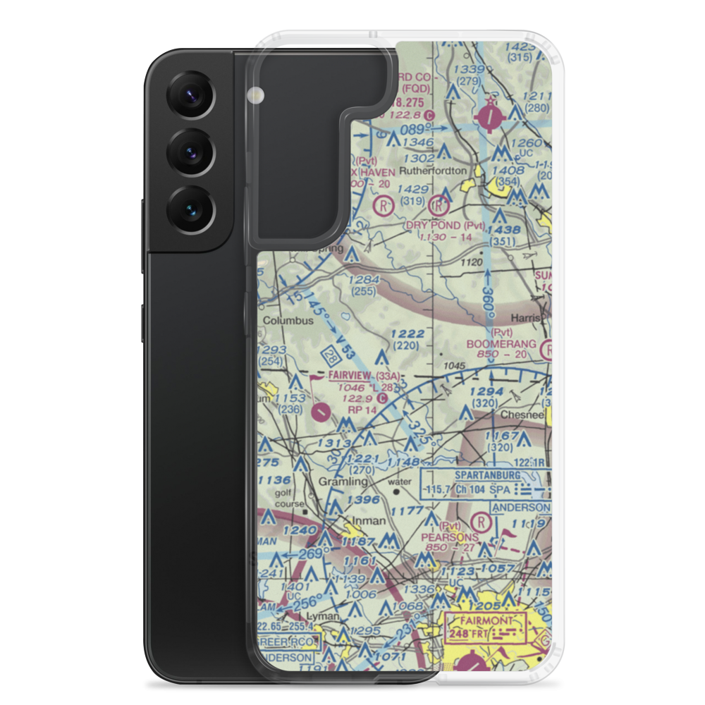 Wheat Field (56NC) VFR Sectional Samsung Case Samsung Galaxy S22 Plus model shown