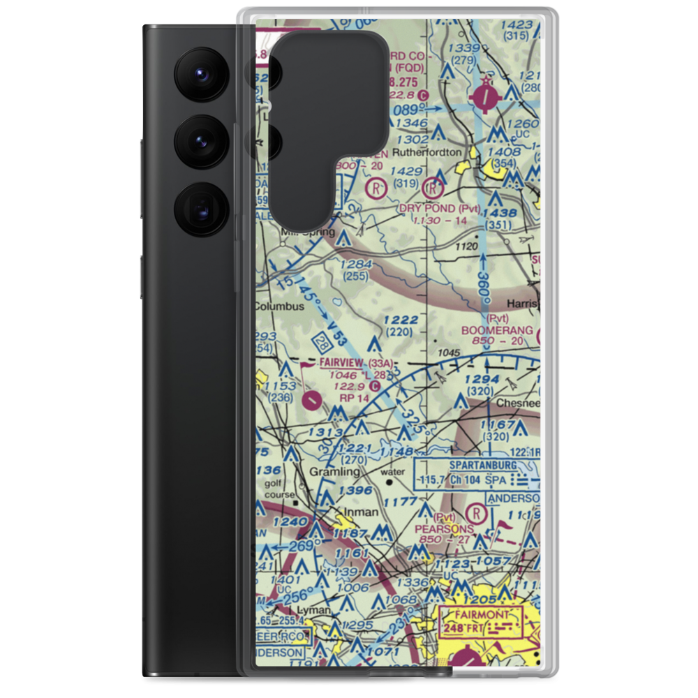 Wheat Field (56NC) VFR Sectional Samsung Case Samsung Galaxy S22 Ultra model shown