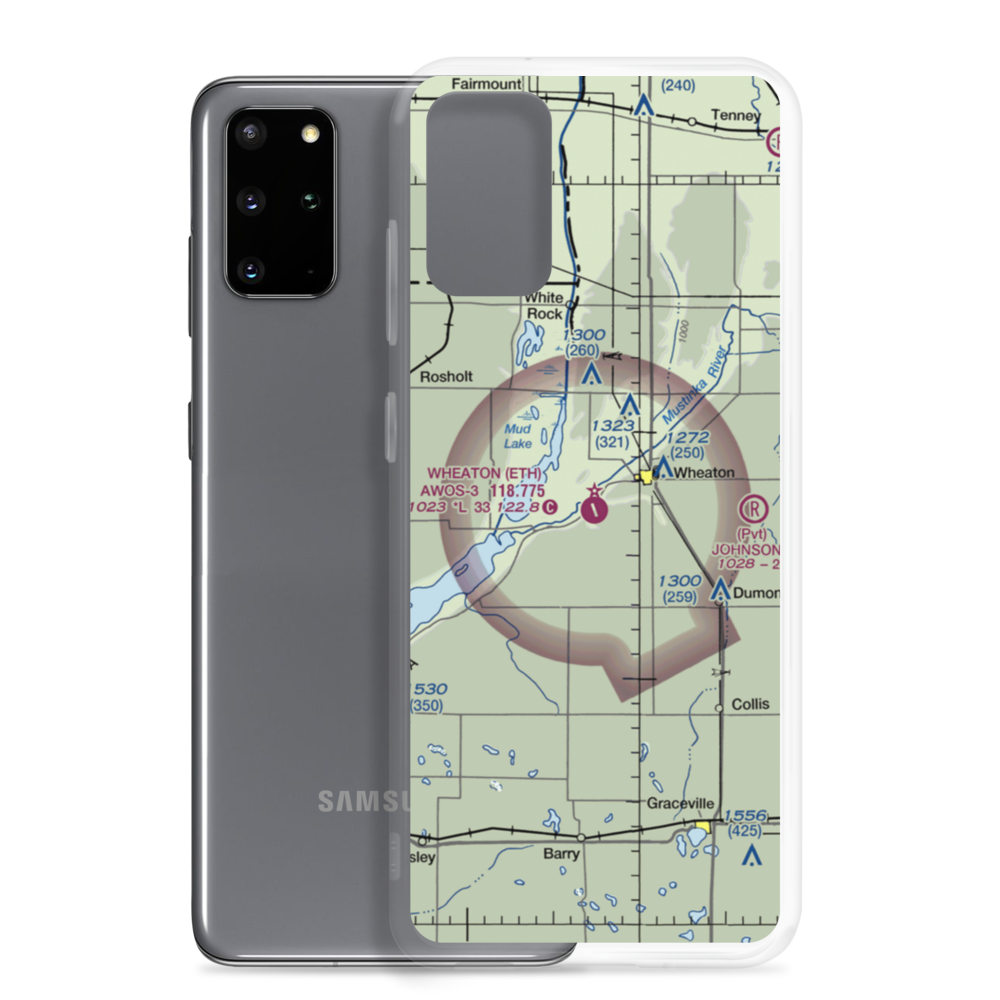 Wheaton Municipal Airport (ETH) VFR Sectional Samsung Case Samsung Galaxy S20 Plus model shown