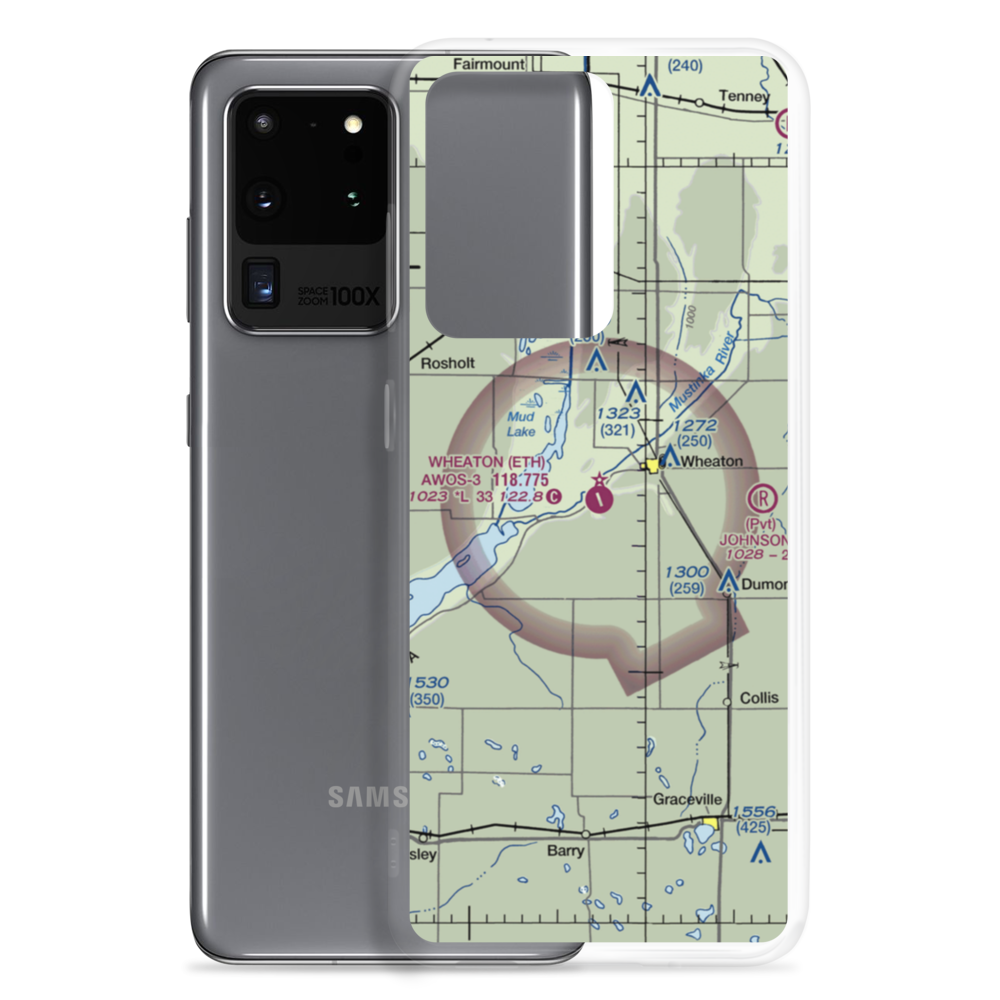 Wheaton Municipal Airport (ETH) VFR Sectional Samsung Case Samsung Galaxy S20 Ultra model shown