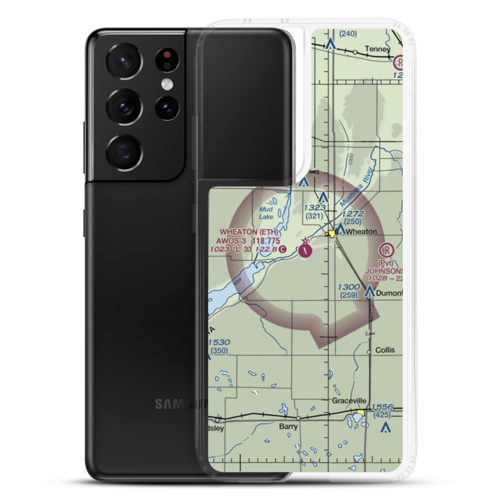 Wheaton Municipal Airport (ETH) VFR Sectional Samsung Case Samsung Galaxy S21 Ultra model shown