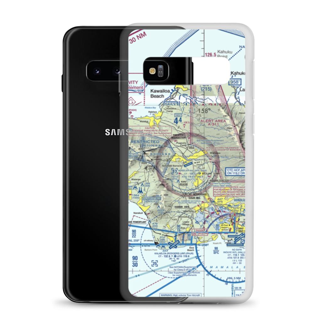 Wheeler Army Airfield (HHI) VFR Sectional Samsung Case Samsung Galaxy S10 model shown