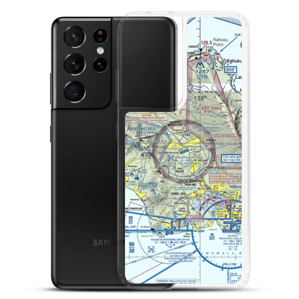 Wheeler Army Airfield (HHI) VFR Sectional Samsung Case Samsung Galaxy S21 Ultra model shown