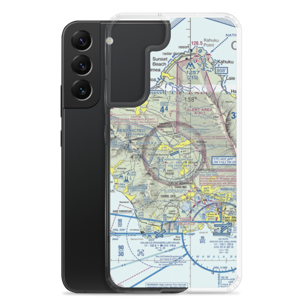 Wheeler Army Airfield (HHI) VFR Sectional Samsung Case Samsung Galaxy S22 Plus model shown