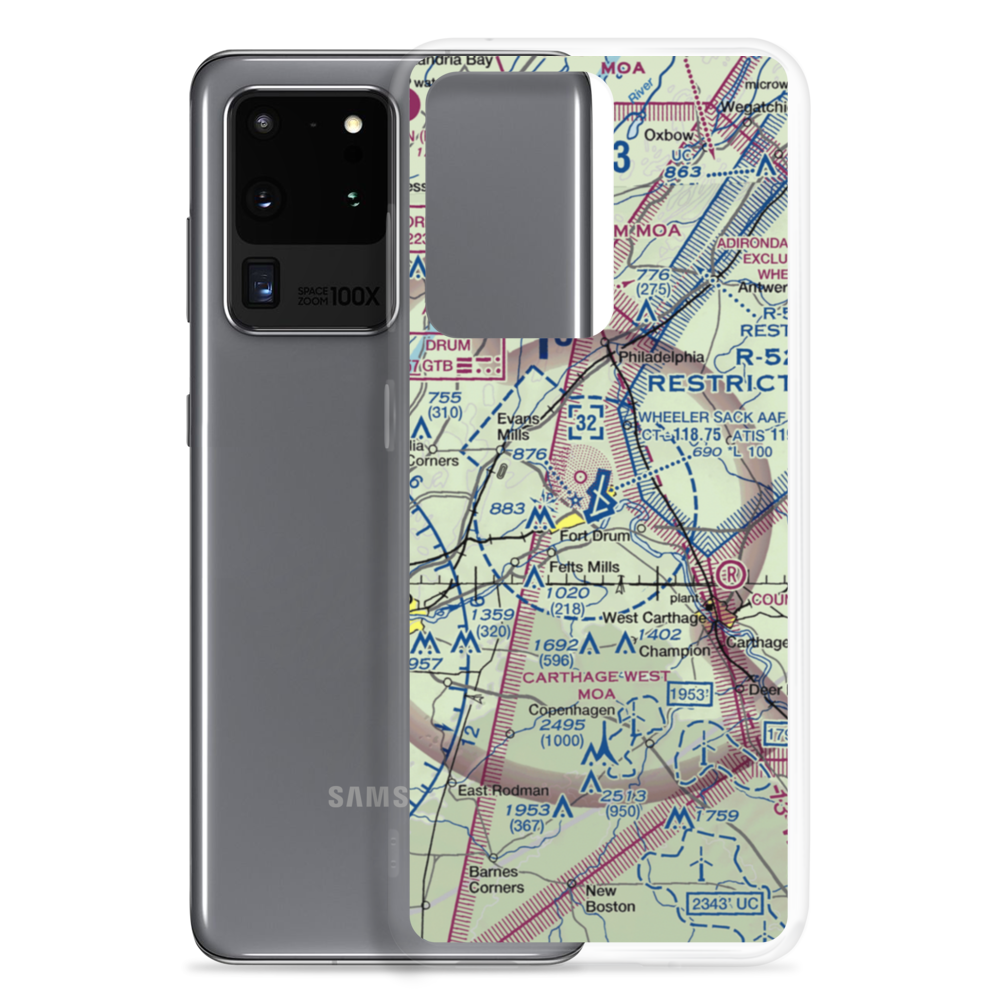 Wheeler Sack Army Air Field (GTB) VFR Sectional Samsung Case Samsung Galaxy S20 Ultra model shown