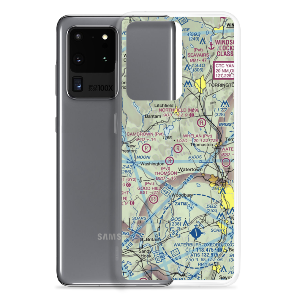 Whelan Farms Airport (CT01) VFR Sectional Samsung Case Samsung Galaxy S20 Ultra model shown