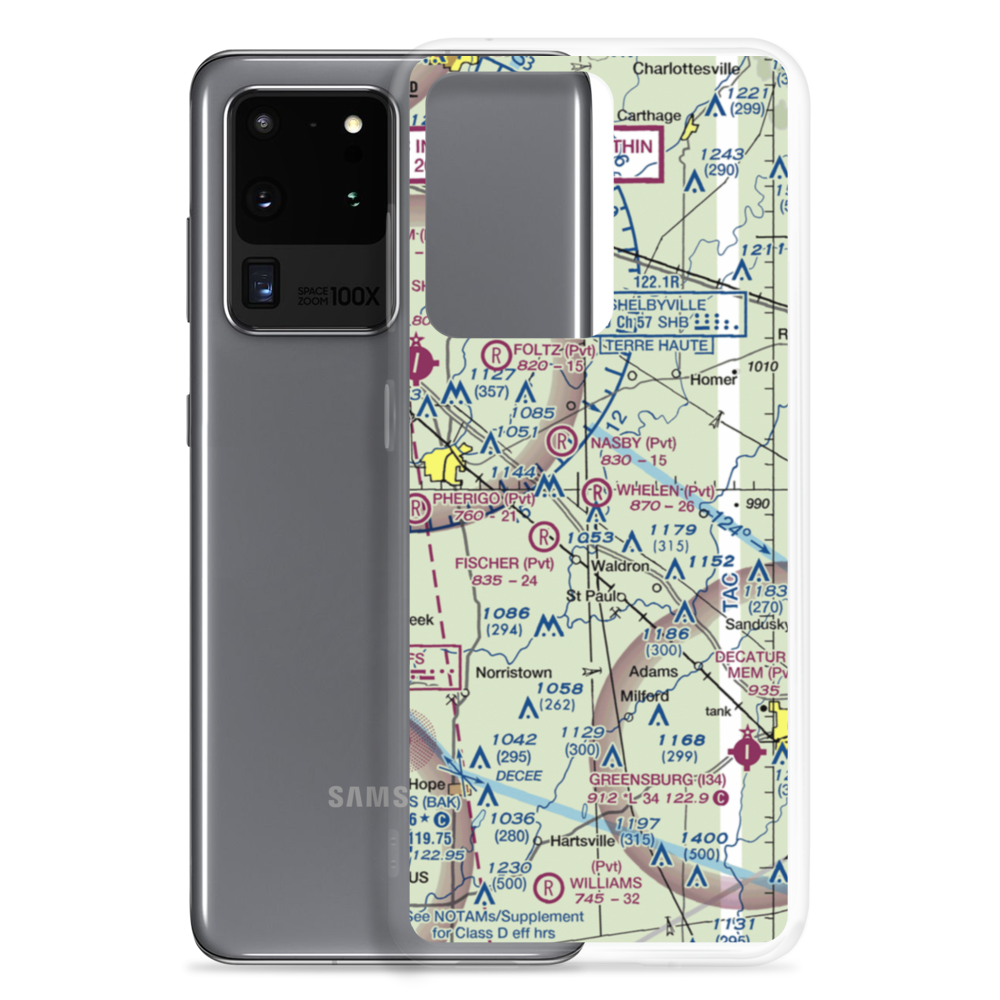 Whelen Airport (6IN2) VFR Sectional Samsung Case Samsung Galaxy S20 Ultra model shown