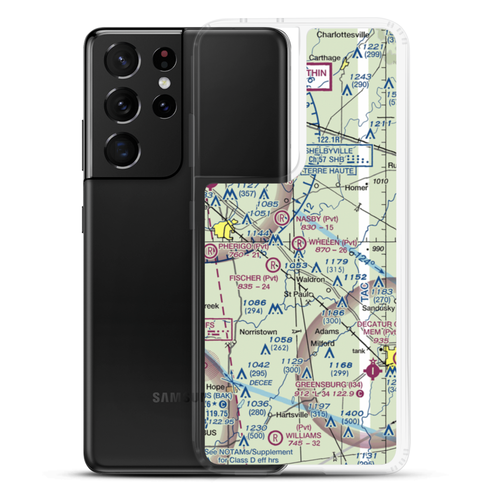 Whelen Airport (6IN2) VFR Sectional Samsung Case Samsung Galaxy S21 Ultra model shown