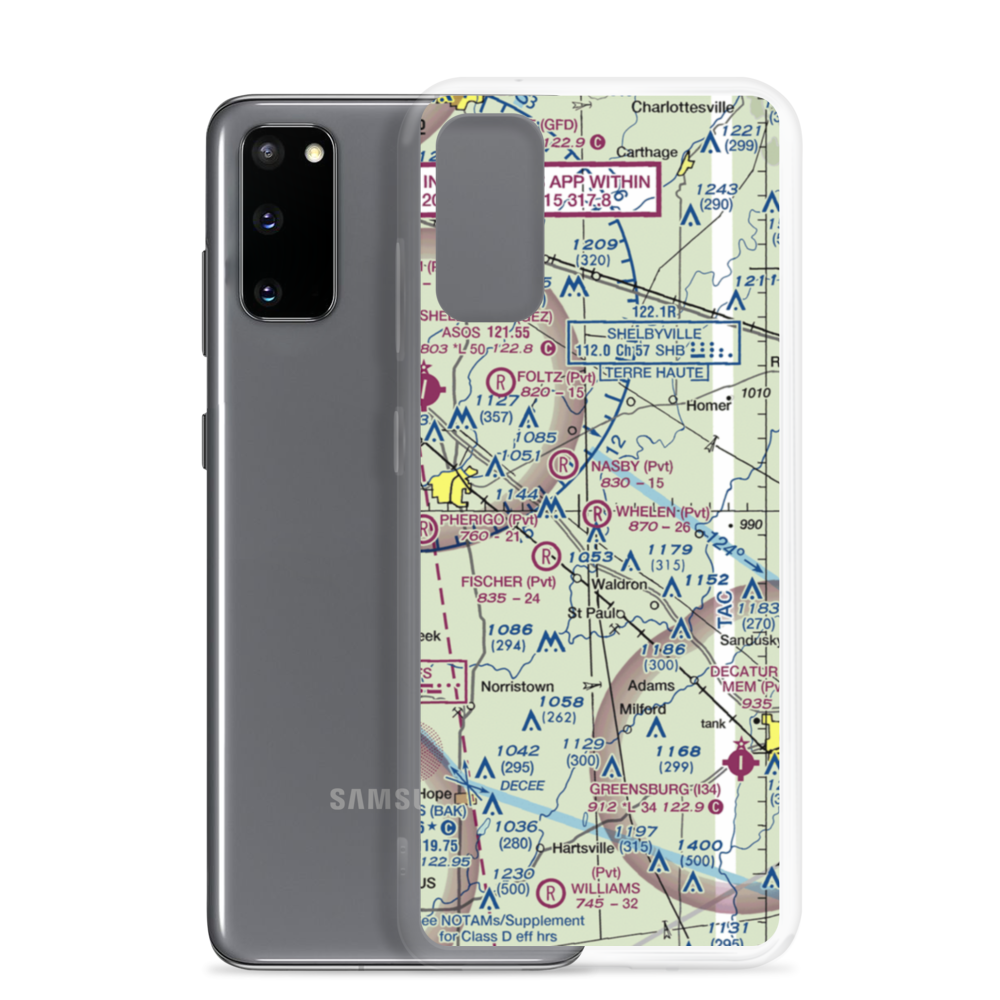 Whelen Airport (6IN2) VFR Sectional Samsung Case Samsung Galaxy S20 model shown