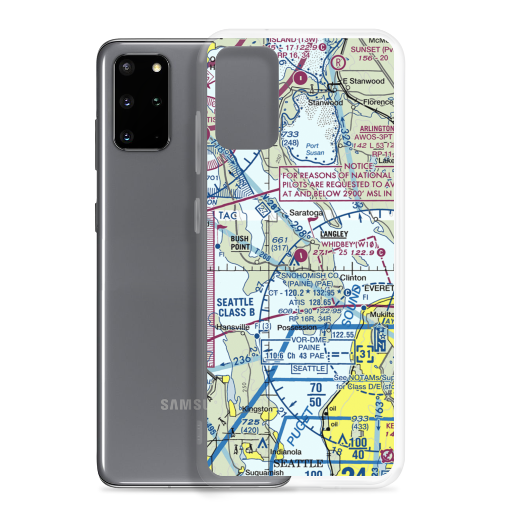 Whidbey Air Park (W10) VFR Sectional Samsung Case Samsung Galaxy S20 Plus model shown