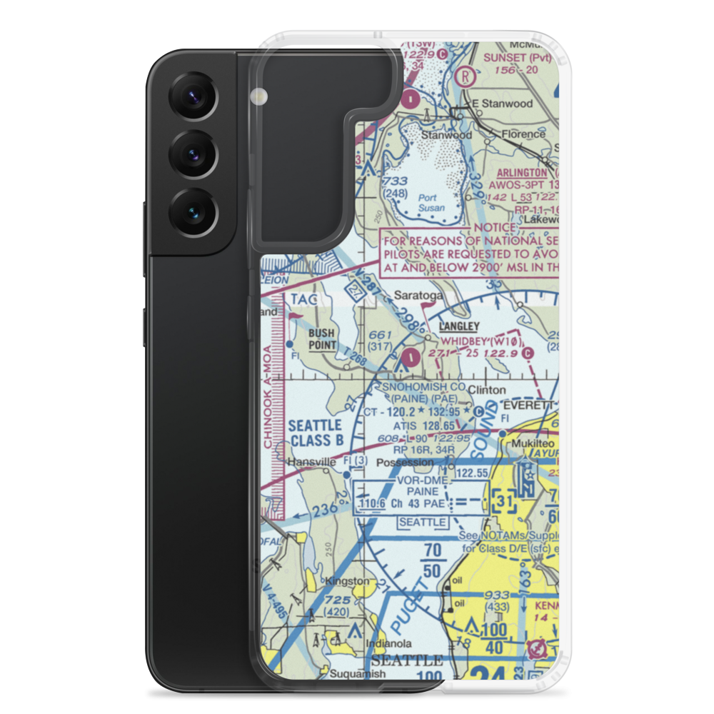 Whidbey Air Park (W10) VFR Sectional Samsung Case Samsung Galaxy S22 Plus model shown