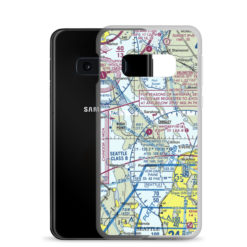 Whidbey Air Park (W10) VFR Sectional Samsung Case Samsung Galaxy S10e model shown