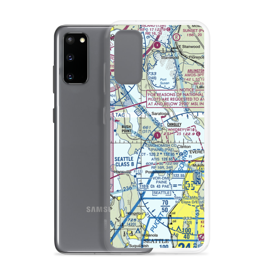 Whidbey Air Park (W10) VFR Sectional Samsung Case Samsung Galaxy S20 model shown