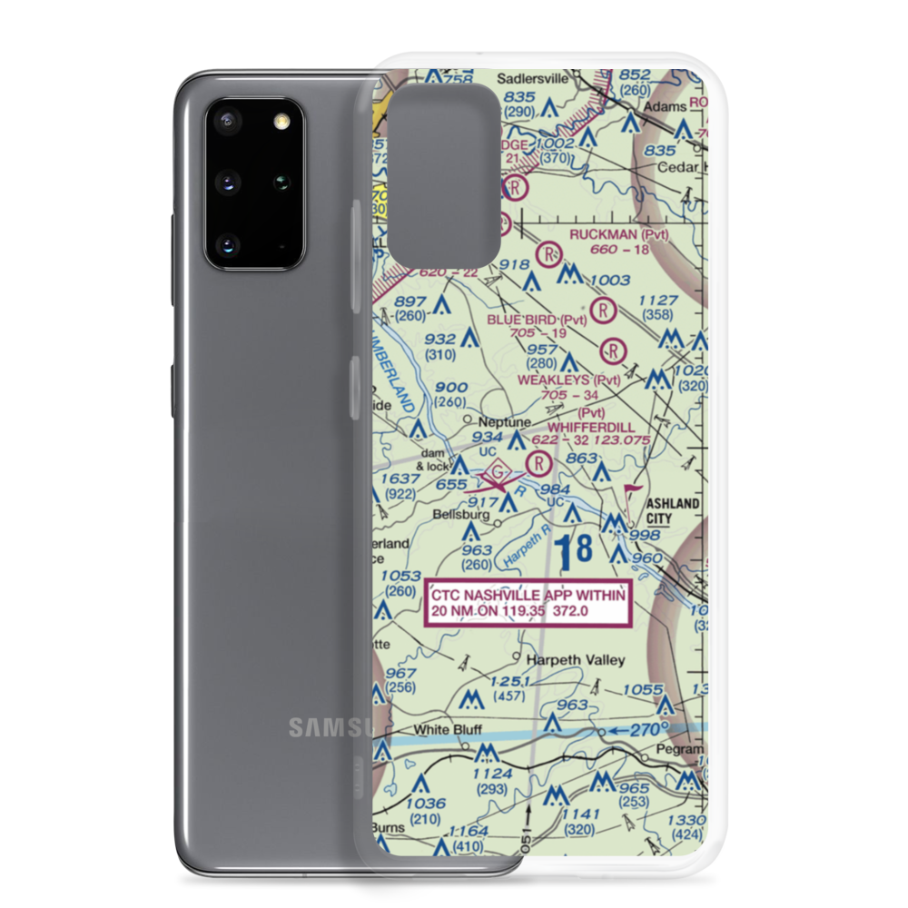 Whifferdill Airport (TN77) VFR Sectional Samsung Case Samsung Galaxy S20 Plus model shown