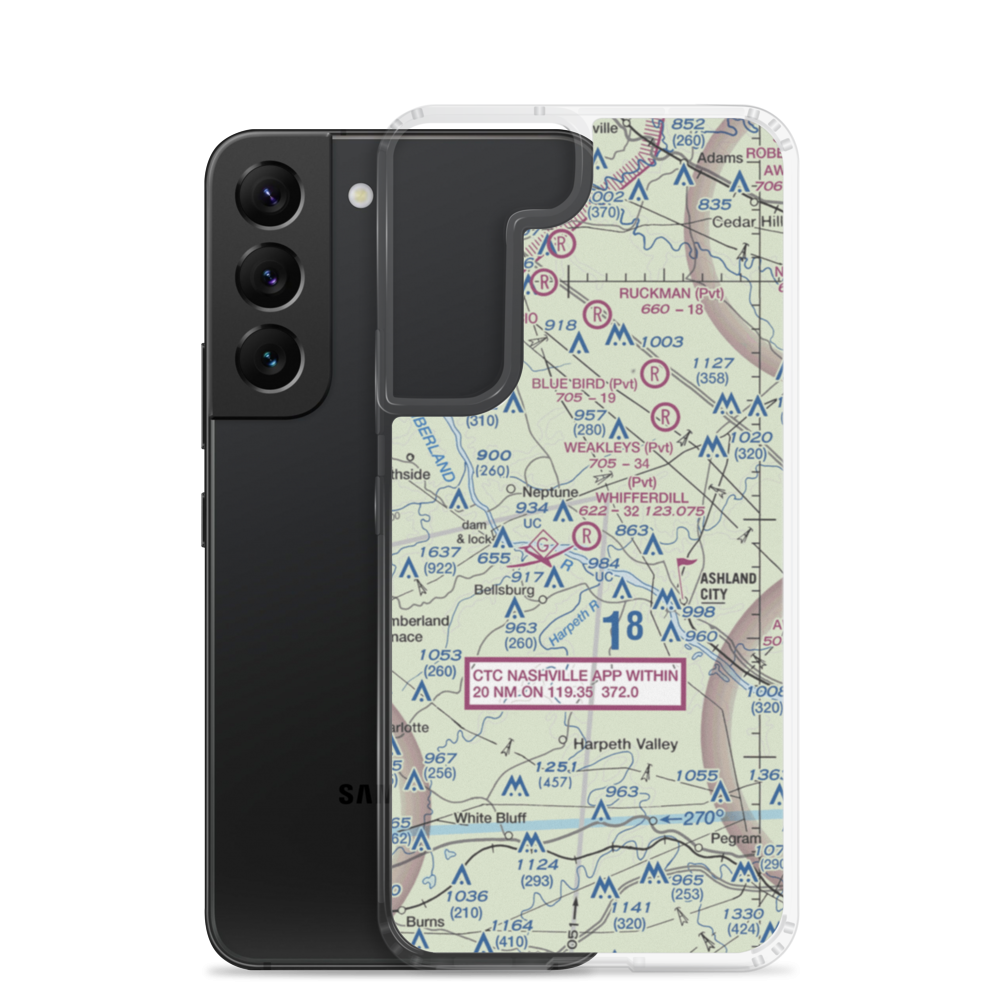 Whifferdill Airport (TN77) VFR Sectional Samsung Case Samsung Galaxy S22 model shown