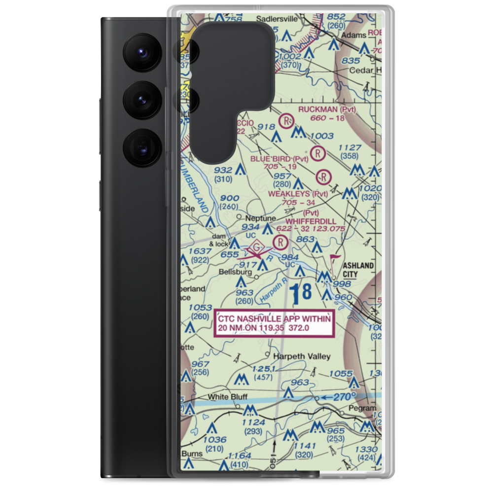 Whifferdill Airport (TN77) VFR Sectional Samsung Case Samsung Galaxy S22 Ultra model shown