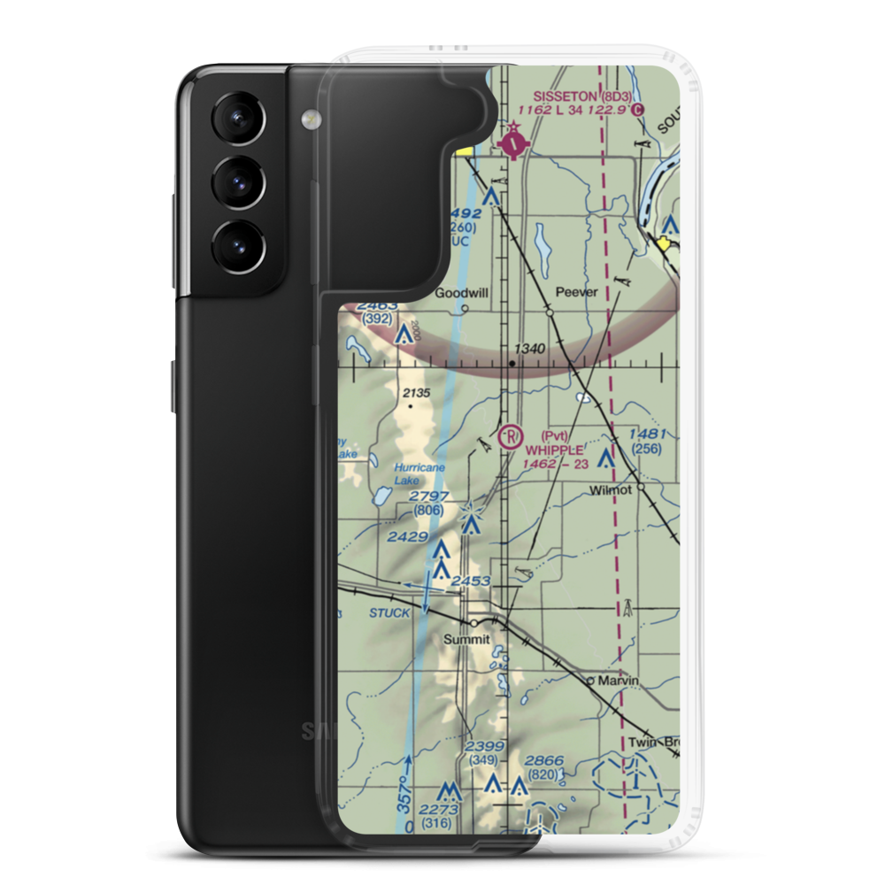 Whipple Ranch Airport (SD65) VFR Sectional Samsung Case Samsung Galaxy S21 Plus model shown