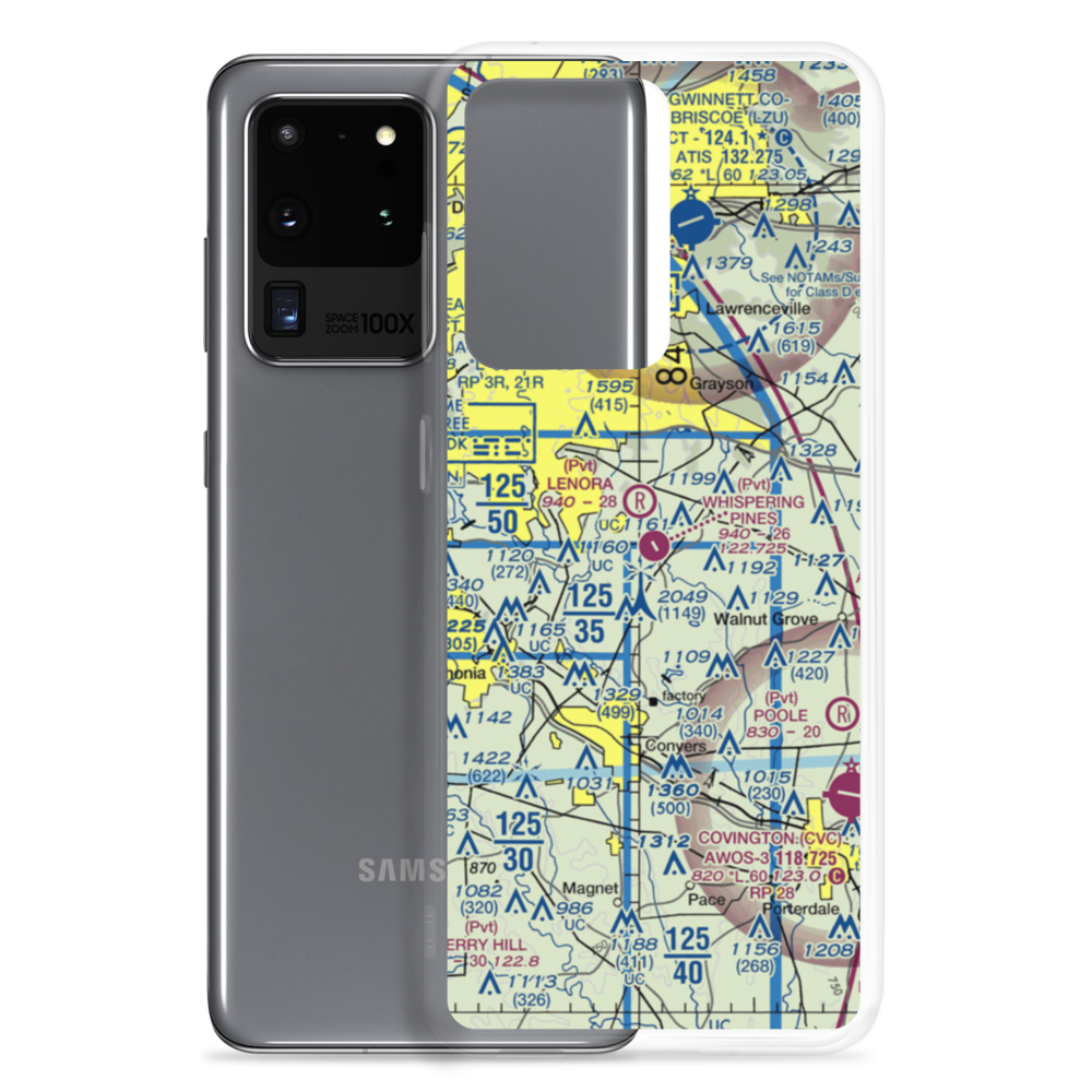 Whispering Pines Airport (GA80) VFR Sectional Samsung Case Samsung Galaxy S20 Ultra model shown