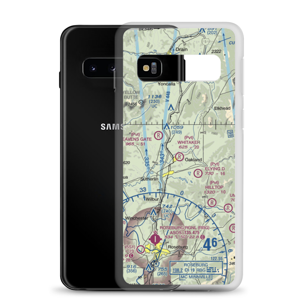 Whitaker Airport (60OR) VFR Sectional Samsung Case Samsung Galaxy S10 model shown