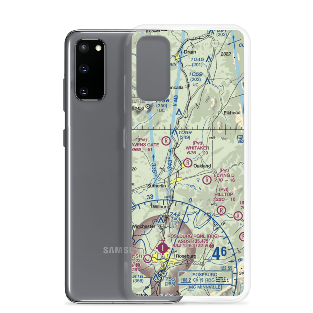 Whitaker Airport (60OR) VFR Sectional Samsung Case Samsung Galaxy S20 model shown
