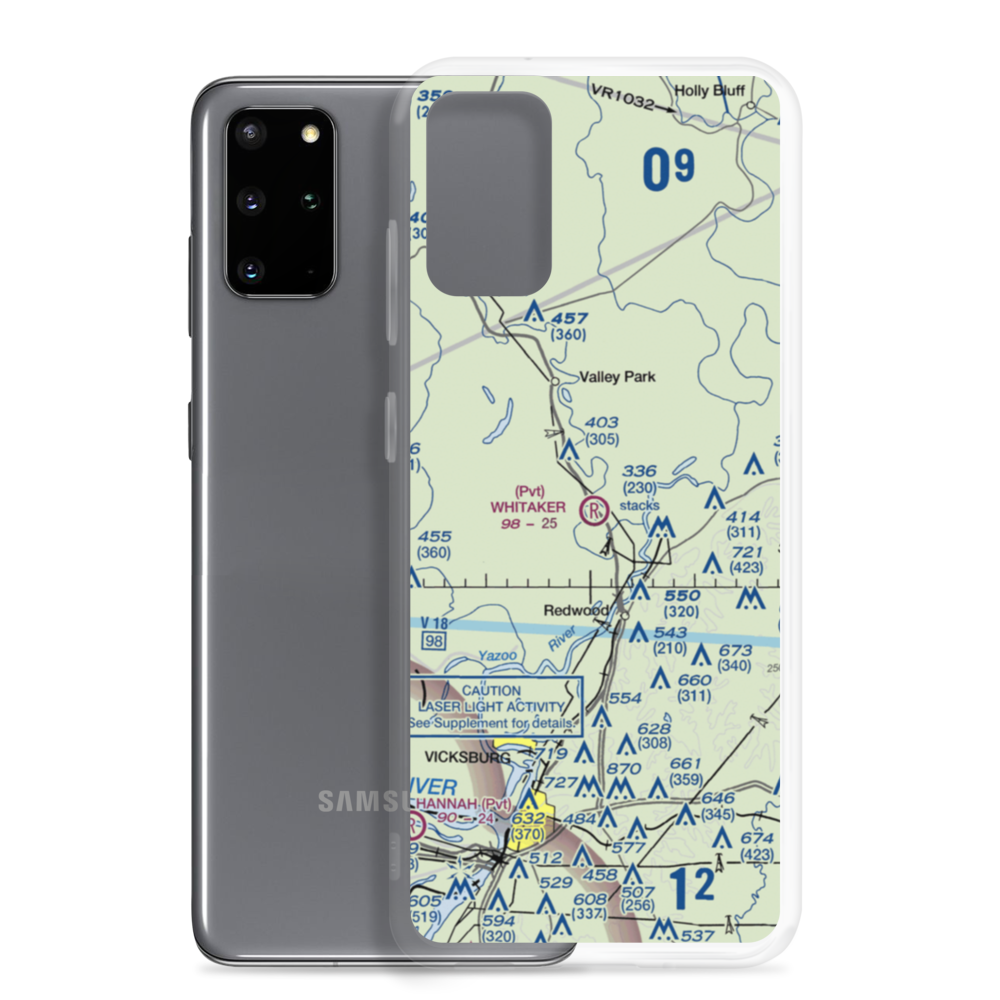Whitaker Airport (MS43) VFR Sectional Samsung Case Samsung Galaxy S20 Plus model shown