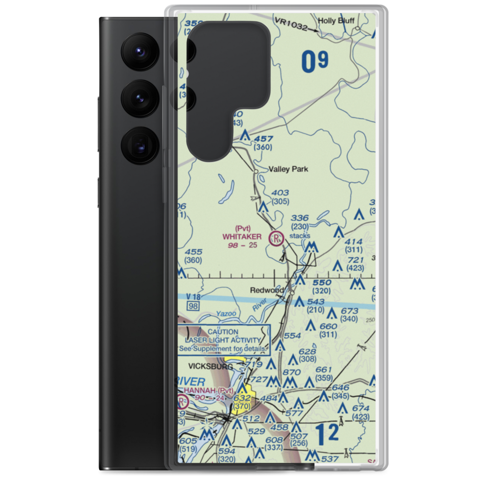 Whitaker Airport (MS43) VFR Sectional Samsung Case Samsung Galaxy S22 Ultra model shown