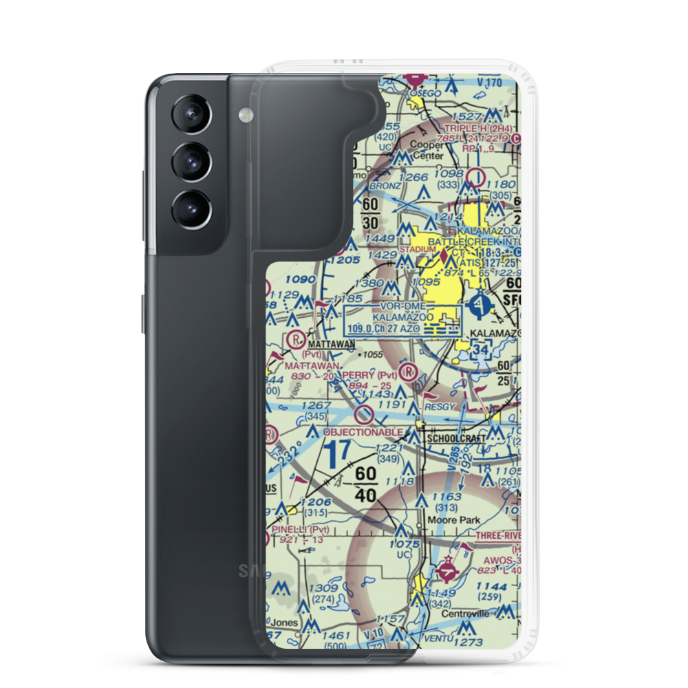Whitcomb Field (4MI4) VFR Sectional Samsung Case Samsung Galaxy S21 model shown