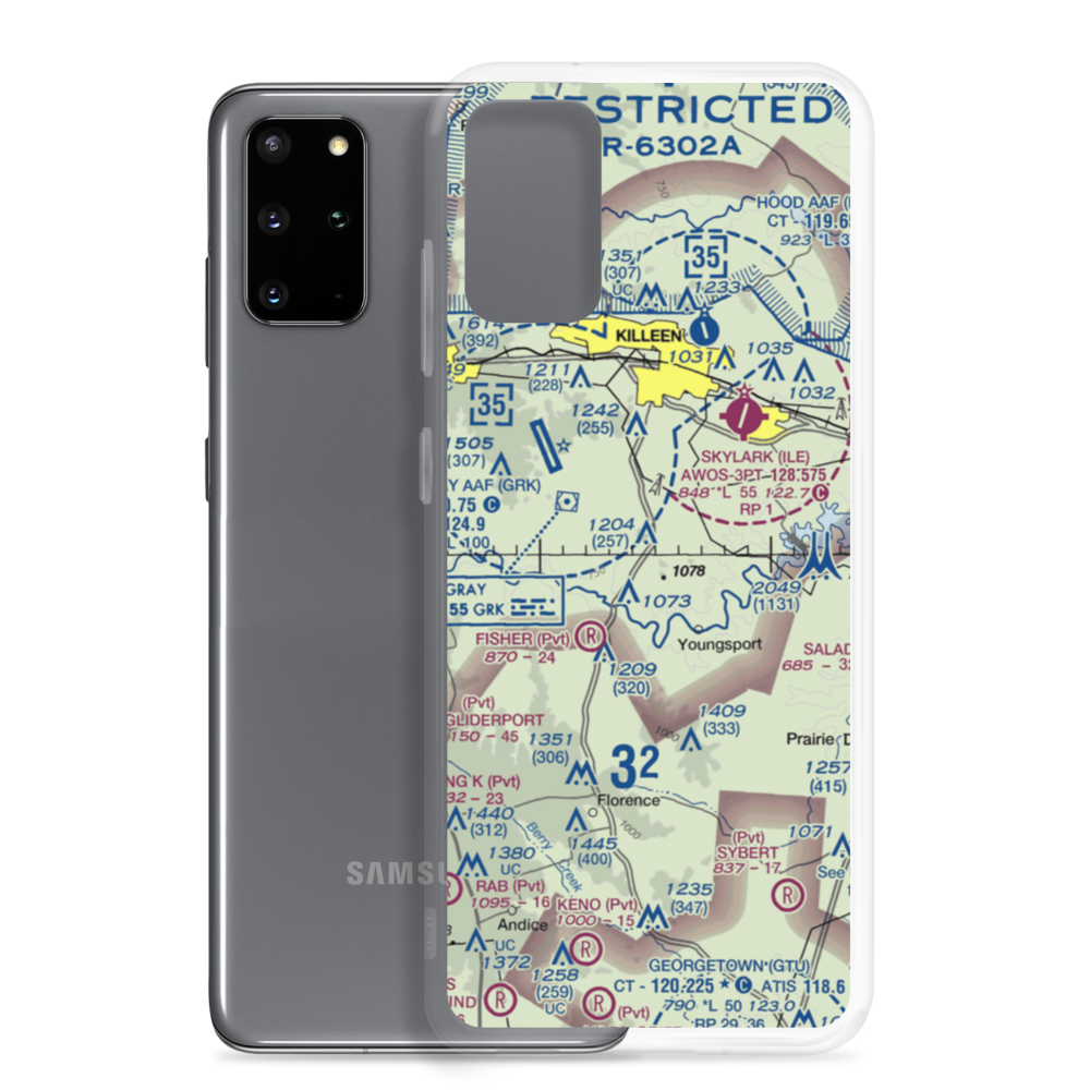 White Airport (69TS) VFR Sectional Samsung Case Samsung Galaxy S20 Plus model shown