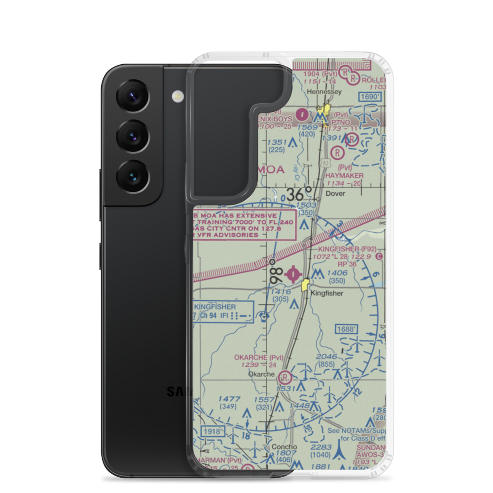 White Airport (6OK0) VFR Sectional Samsung Case Samsung Galaxy S22 model shown