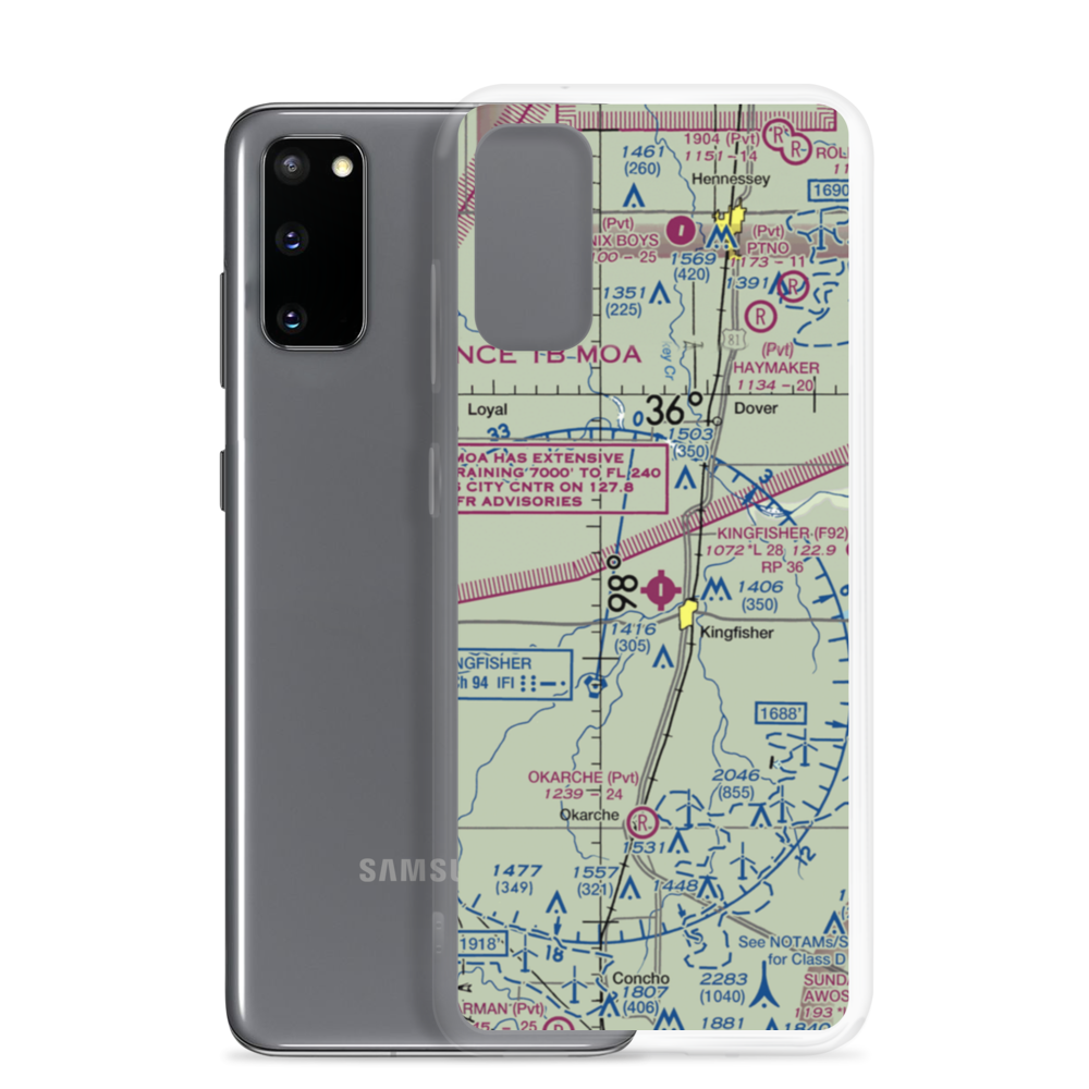 White Airport (6OK0) VFR Sectional Samsung Case Samsung Galaxy S20 model shown