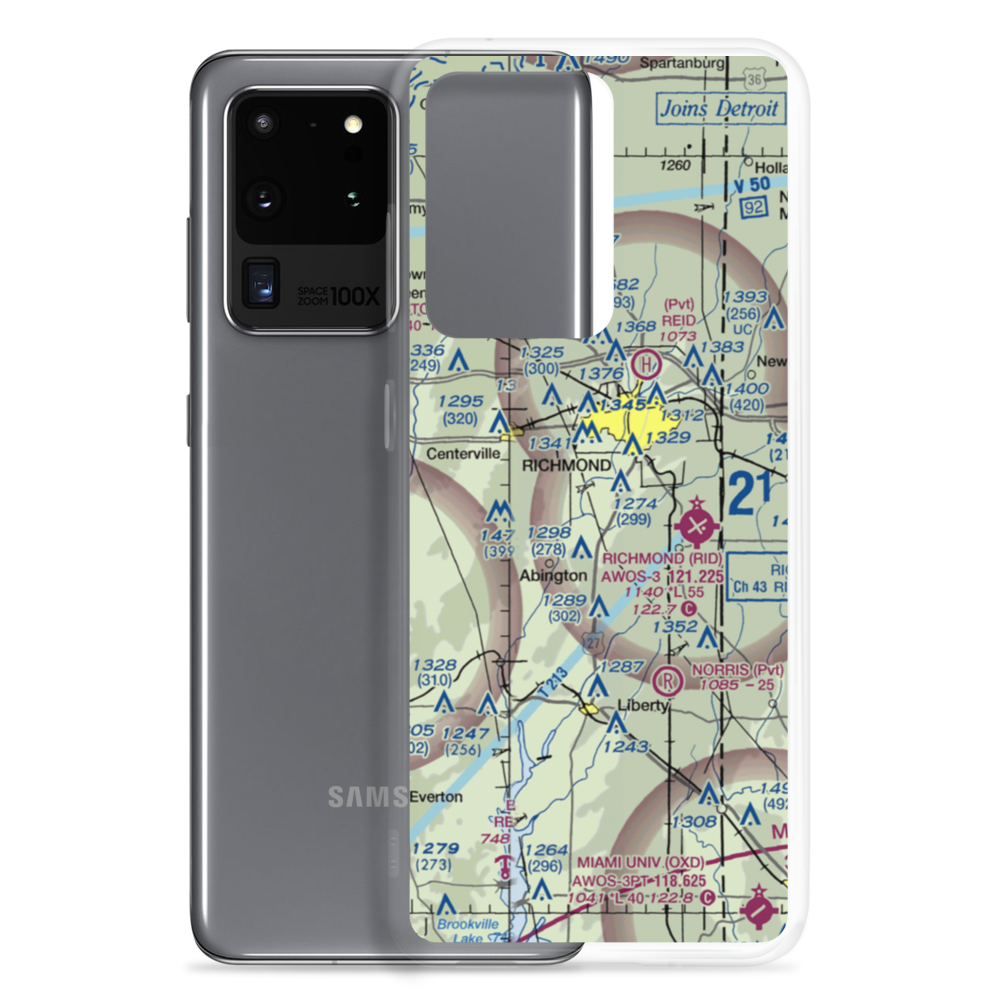 White Airport (IN47) VFR Sectional Samsung Case Samsung Galaxy S20 Ultra model shown