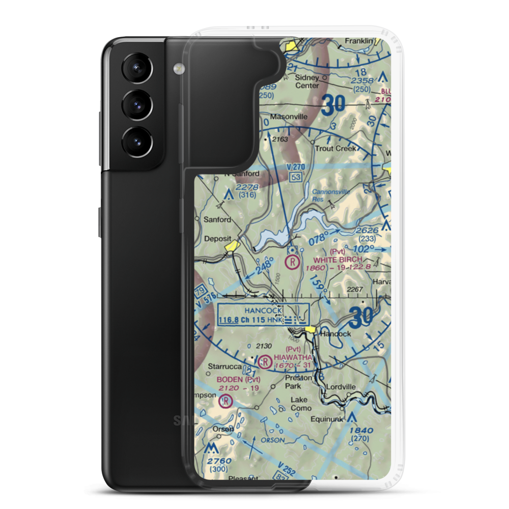 White Birch Airport (NK68) VFR Sectional Samsung Case Samsung Galaxy S21 Plus model shown