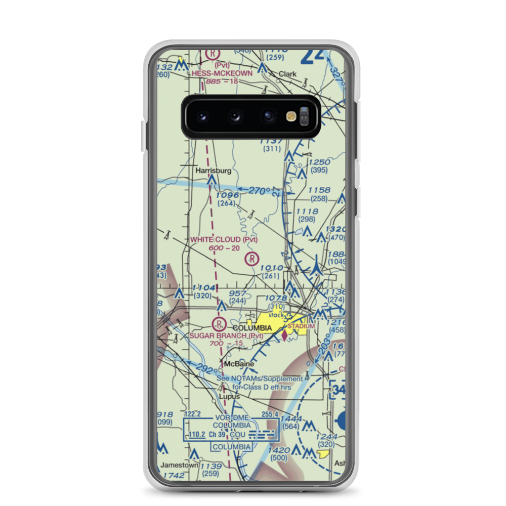 White Cloud Flying Field (MU23) VFR Sectional Samsung Case Samsung Galaxy S10 model shown
