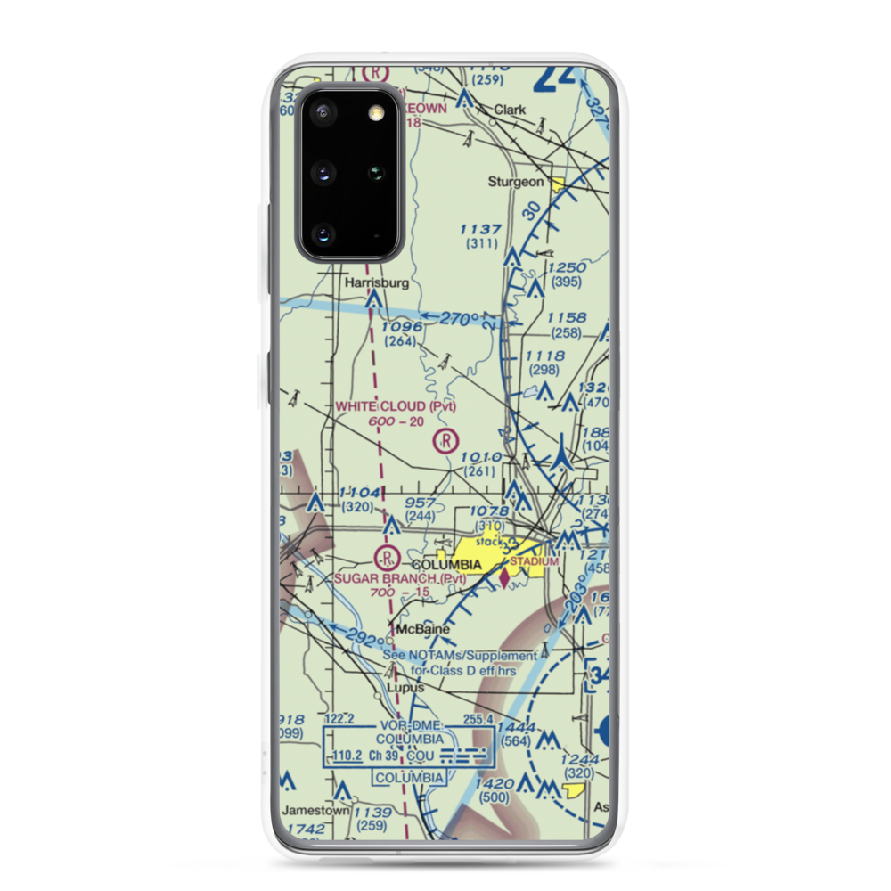 White Cloud Flying Field (MU23) VFR Sectional Samsung Case Samsung Galaxy S20 Plus model shown