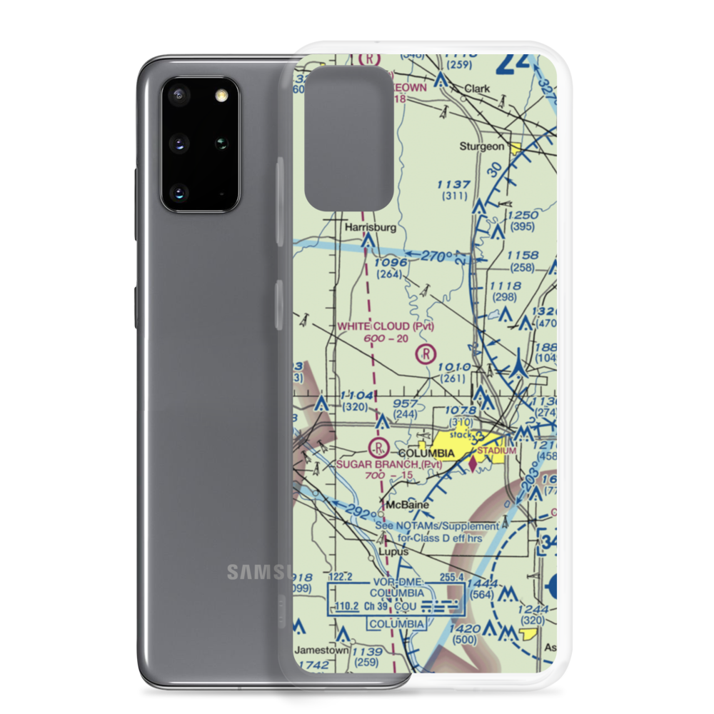 White Cloud Flying Field (MU23) VFR Sectional Samsung Case Samsung Galaxy S20 Plus model shown