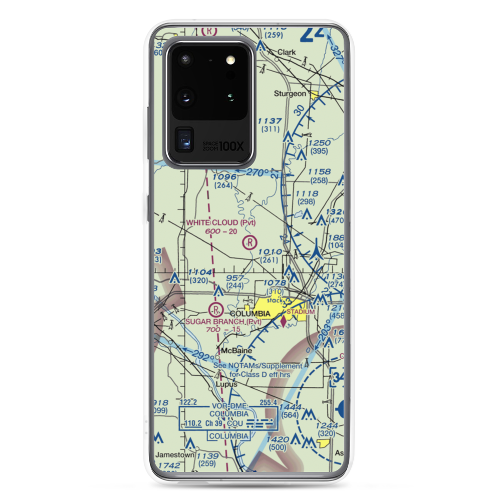 White Cloud Flying Field (MU23) VFR Sectional Samsung Case Samsung Galaxy S20 Ultra model shown