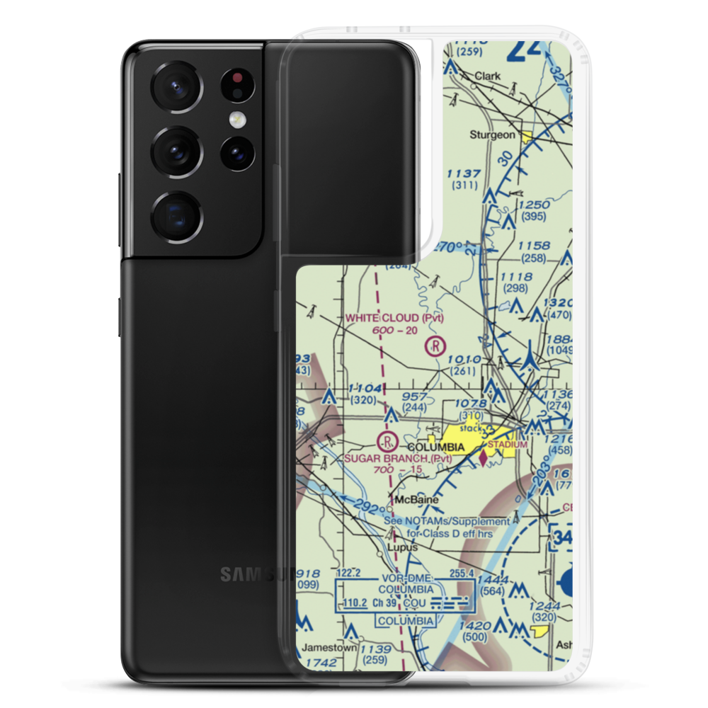 White Cloud Flying Field (MU23) VFR Sectional Samsung Case Samsung Galaxy S21 Ultra model shown