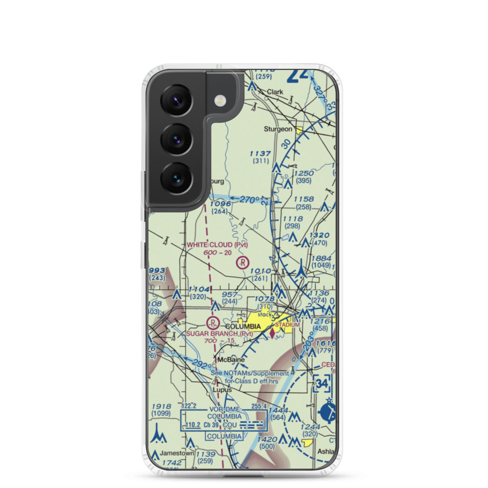 White Cloud Flying Field (MU23) VFR Sectional Samsung Case Samsung Galaxy S22 model shown