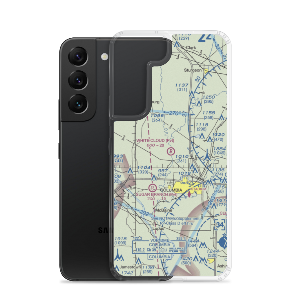 White Cloud Flying Field (MU23) VFR Sectional Samsung Case Samsung Galaxy S22 model shown