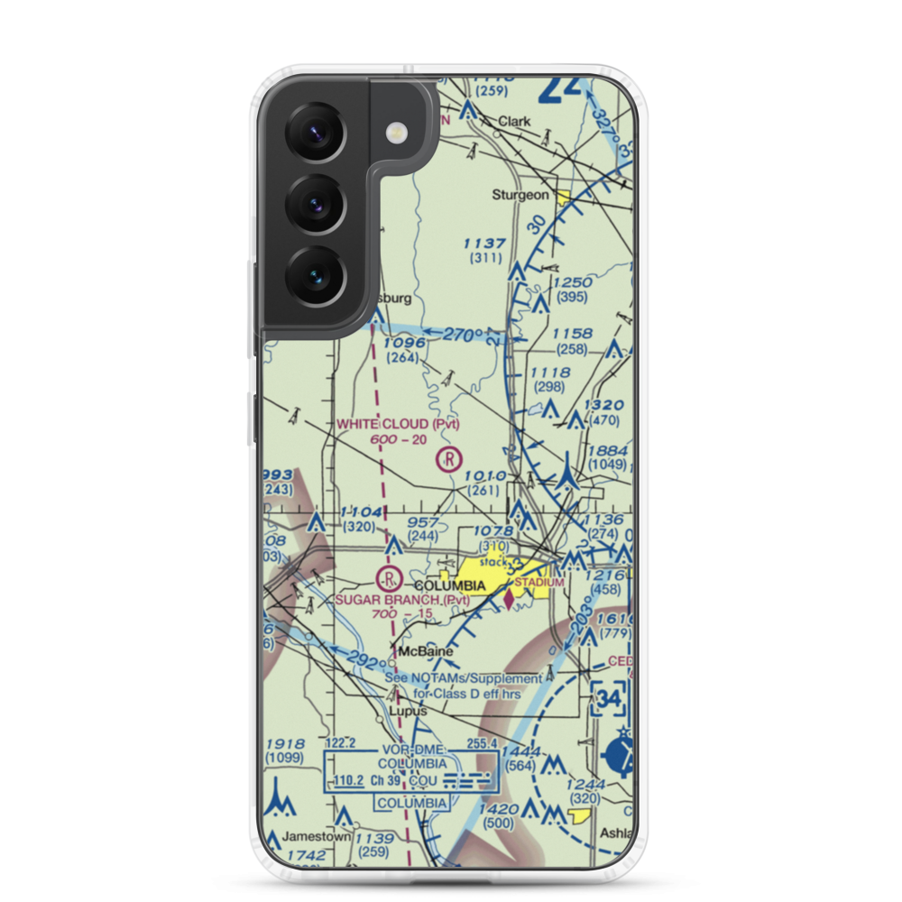 White Cloud Flying Field (MU23) VFR Sectional Samsung Case Samsung Galaxy S22 Plus model shown