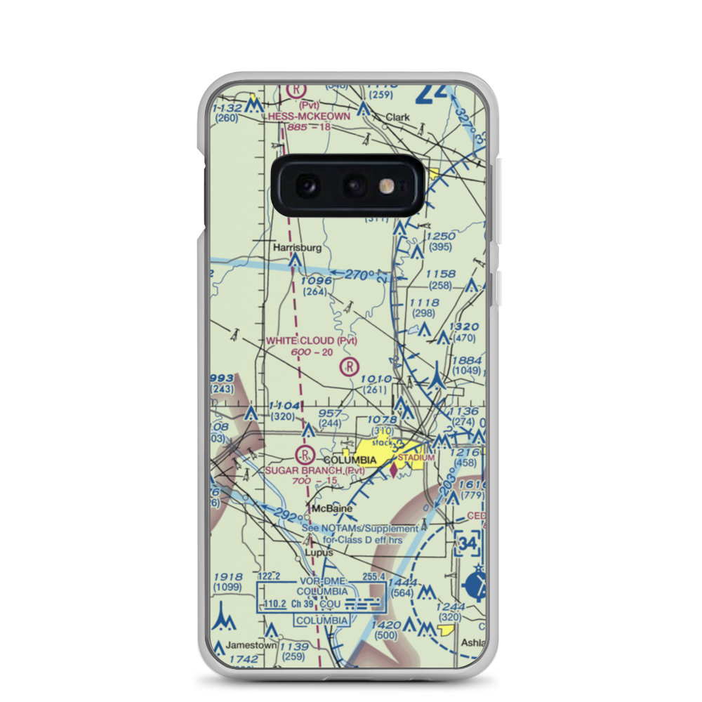 White Cloud Flying Field (MU23) VFR Sectional Samsung Case Samsung Galaxy S10e model shown