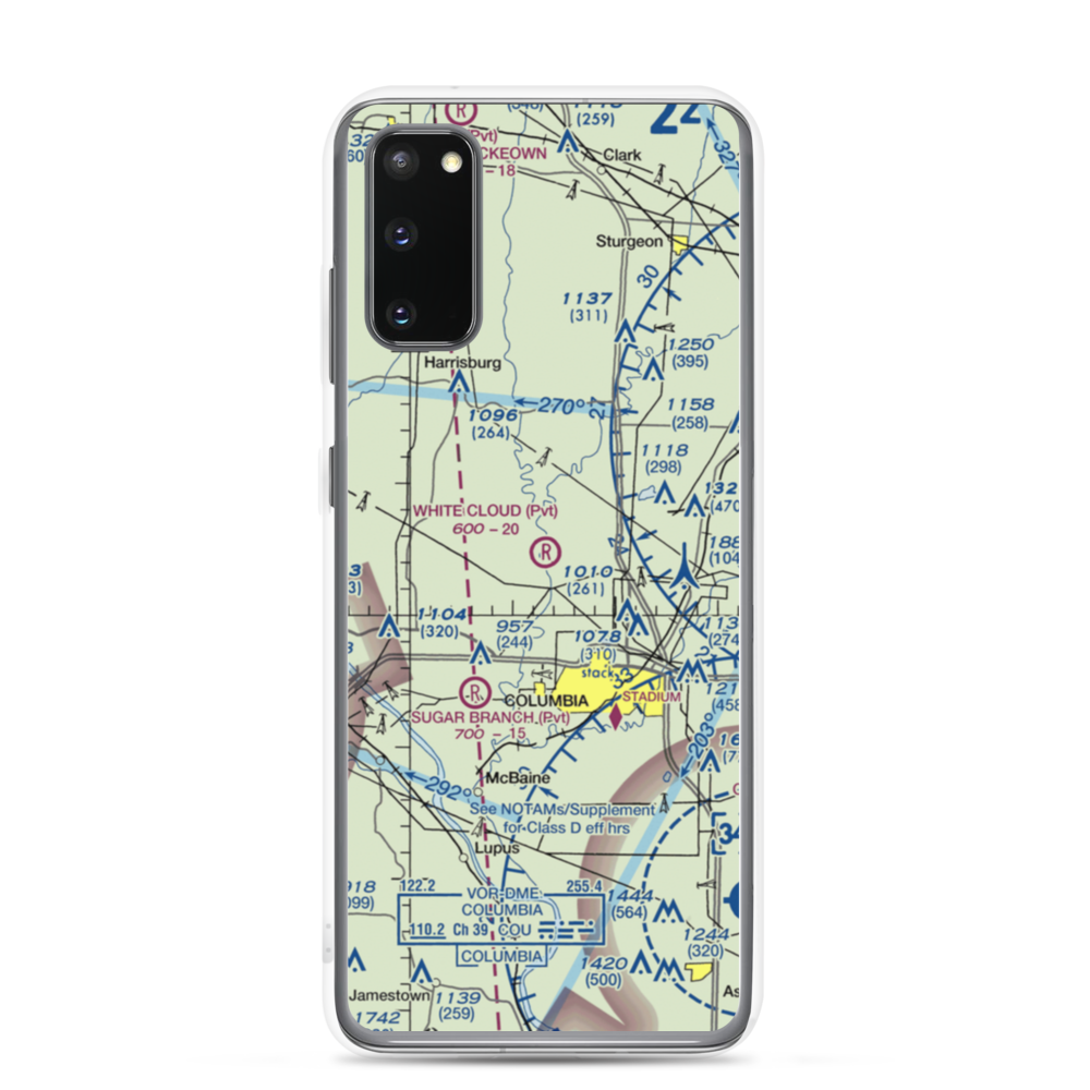 White Cloud Flying Field (MU23) VFR Sectional Samsung Case Samsung Galaxy S20 model shown