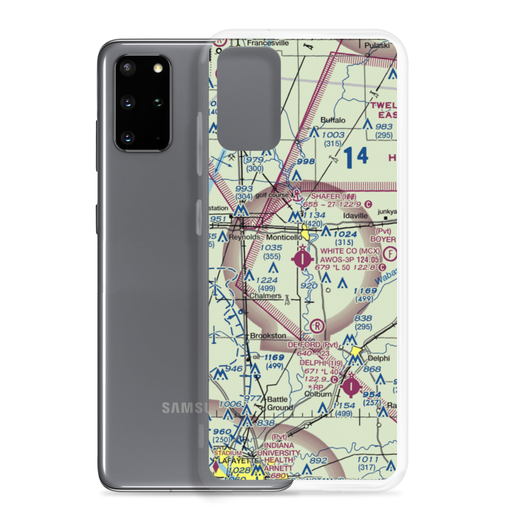 White County Airport (MCX) VFR Sectional Samsung Case Samsung Galaxy S20 Plus model shown