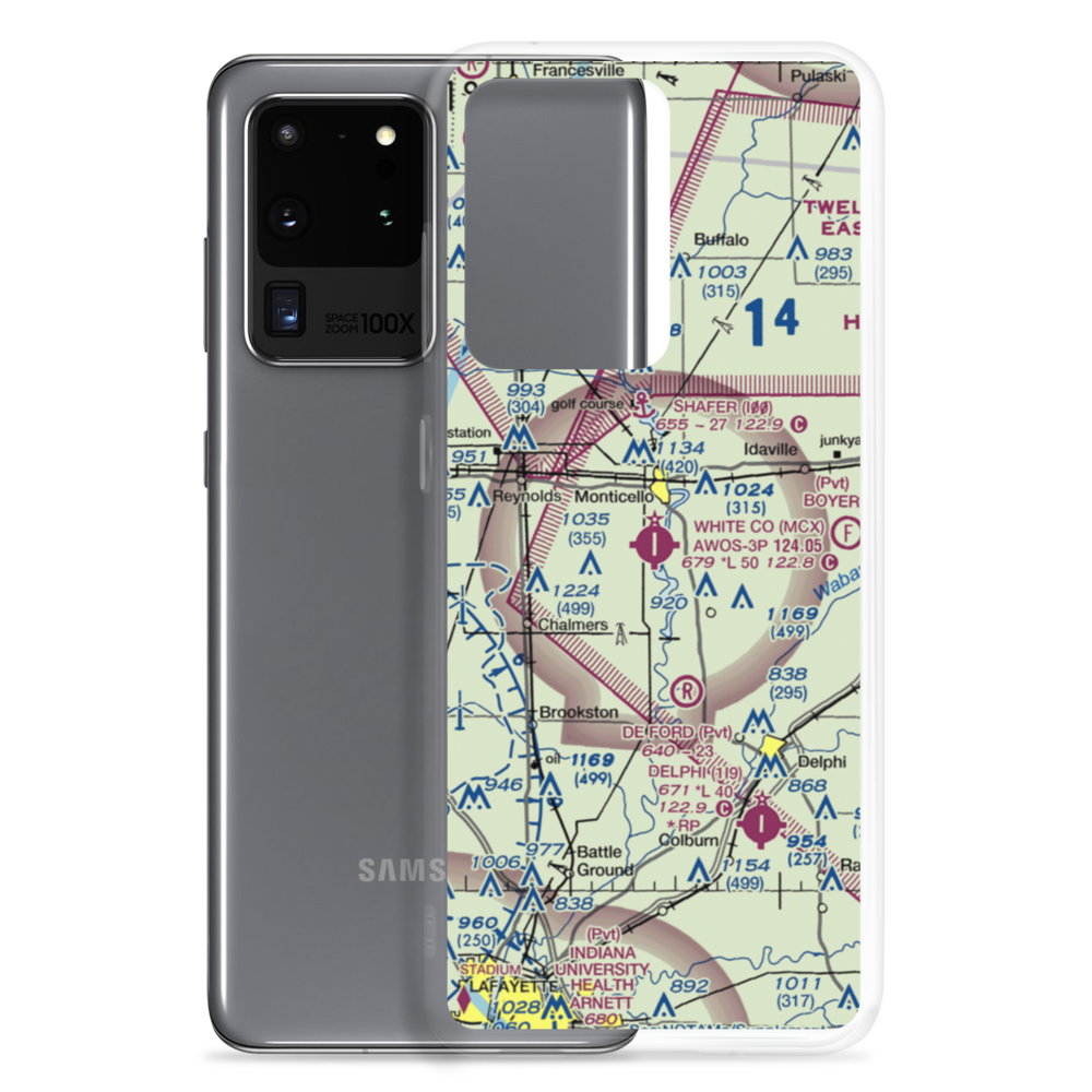 White County Airport (MCX) VFR Sectional Samsung Case Samsung Galaxy S20 Ultra model shown